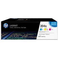 Toner  HP 304A, HP CF372AM - oryginał (cyjan, magenta, żółty)