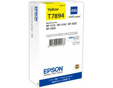 Cartridge Epson T7894 XXL, C13T789440 - oryginalny (Żółty)