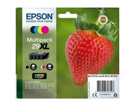 Cartridge Epson 29XL multipack, C13T29964012 - oryginalny (Czarny + 3x Kolory)