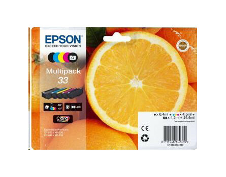Wkłady Epson 33, C13T33374011 - oryginalny (Multipack)