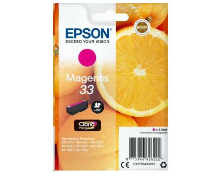 Wkłady Epson 33, C13T33434012 - oryginalny (Magenta)