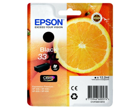 Wkłady Epson 33XL, C13T33514012 - oryginalny (Czarny)