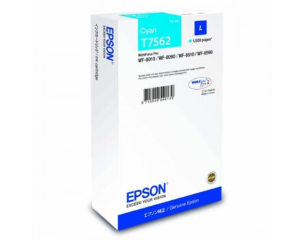 Cartridge Epson T7562 (L), C13T756240 - oryginalny (Cyan)