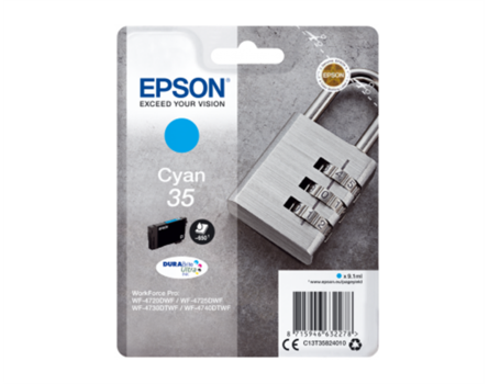 Wkłady Epson 35 (T3582), C13T35824010 - oryginalny (Cyan)