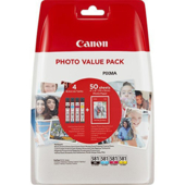 Cartridge Canon CLI-581XL Bk/C/M/Y + 50 x Photo Paper PP-201, 2052C004 - oryginalny (Czarny + 3x Kolory)
