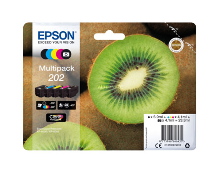 Cartridge Epson 202, C13T02E74010 - oryginalny (2x Czarny + 3x Kolory)