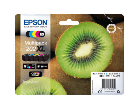 Cartridge Epson 202XL, C13T02G74010 - oryginalny (2x Czarny + 3x Kolory)