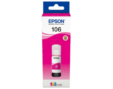 Epson 106, C13T00R340, butelka atramentu - oryginalny (Magenta)