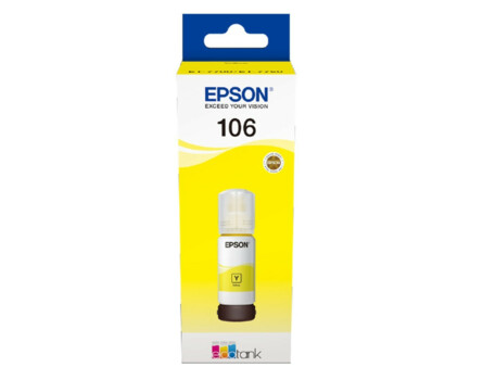 Epson 106, C13T00R440, butelka atramentu - oryginalny (Żółty)