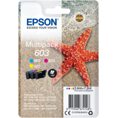 Cartridge Epson 603, C13T03U54010 - oryginalny (Multipack CMY)