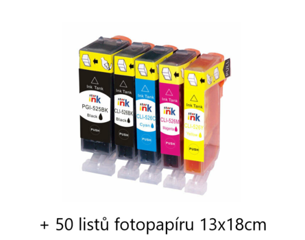 Starink kompatybilny cartridge Canon PGI-525PGBK + CLI-526 C/M/Y/BK (2x Czarny + 3x Kolory)