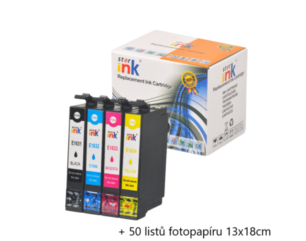 Starink kompatybilny cartridge Epson 16, T1636, C13T16364012 (Czarny + 3x Kolory)