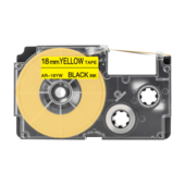 Kompatibilní páska s Casio XR-18YW, 18mm x 8m (černý tisk / žlutý podklad)