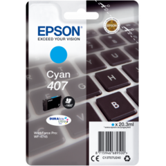 Cartridge Epson 407, C13T07U240 - oryginalny (Cyan)