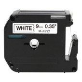Kompatibilní páska Brother MK-221, 9mm x 8m, černý tisk / bílý podklad