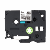 Kompatibilní páska Brother TZ-S211/TZe-S211 6mm x 8m extr.adh. černý tisk/bílý podklad