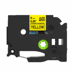 Kompatibilní páska Brother TZ-S621/TZe-S621 9mm x 8m extr.adh. černý tisk/žlutý podklad