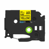 Kompatibilní páska Brother TZ-S651/TZe-S651 24mm x 8m extr.adh. černý tisk/žlutý podklad