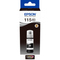 Epson 115, C13T07C14A, butelka atramentu - oryginalny (Pigment black)