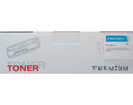 Kompatybilny toner HP 207X, HP W2211X z chipem (lazur)