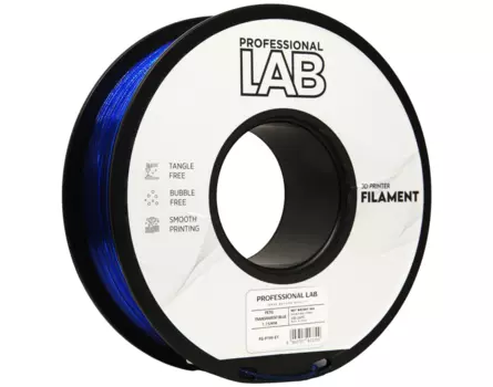PETG filament Professional Lab 1 kg blue transparent
