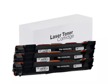 Toner Brother TN-1030 XL, TN-1050 XL, kompatibilní (Černý) 3-PACK