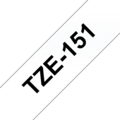 Taśma Brother TZ-151 (czarny / przezroczysty)