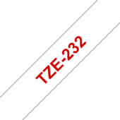 Taśma Brother TZ-232 (czerwony / biały)