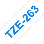 Taśma Brother TZ-263 (niebieski / biały)