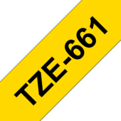 Taśma Brother TZ-661 (Drukowanie czarno / żółtym tle)