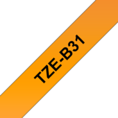 Taśma Brother TZ-B31 (Czarny / pomarańczowo)