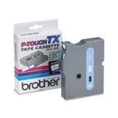 Taśma Brat TX-253 (niebieski druk / biały podkład) (24 mm)