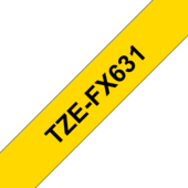 Taśma Brother TZ-FX631 (czarny druk / żółtym tle)