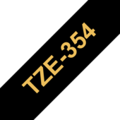 Taśma Brother TZ-354 (Golden wydruku / czarne tło)
