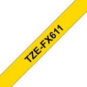 Taśma Brother TZ-FX611 (czarny druk / żółtym tle)