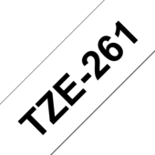 Taśma Brother TZ-261 (Drukowanie czarno / białe tło)
