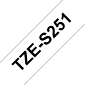 Taśma Brother TZ-S251 (Druk czarny / biały podkład) (24 mm)