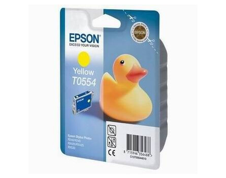 Epson T0554 Żółty 8 ml dla Stylus Photo R240 / R245 / RX420 / RX425 / RX520 - oryginalne