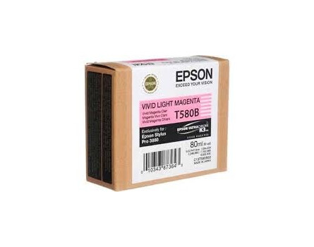 Wkład atramentowy Epson Stylus Pro 3800, C13T580B00, żywe, jasna magenta, 80 ml