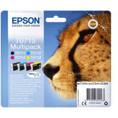 Epson T0715, C13T07154012 zestaw oryginalnych kolorach