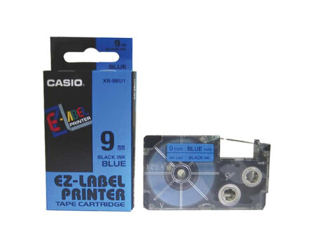 Taśma Casio XR-9BU1 (drukowanie czarno / niebieskim tle) (9 mm)