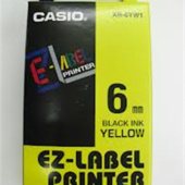 Taśma Casio XR-6YW1 (drukowanie czarno / żółtym tle) (6mm)