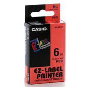 Taśma Casio XR-6RD1 (drukowanie czarno / czerwonym tle) (6mm)