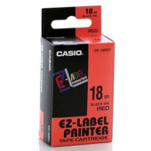 Taśma Casio XR-18RD1 (drukowanie czarno / czerwonym tle), (18 mm)