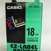 Taśma Casio XR-18GN1 (drukowanie czarno / zielone tło), (18 mm)