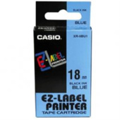 Taśma Casio XR-18BU1 (drukowanie czarno / niebieskim tle) (18 mm)