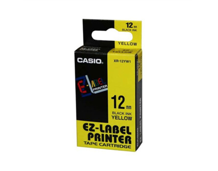 Taśma Casio XR-12YW1 (drukowanie czarno / żółtym tle) (12mm)
