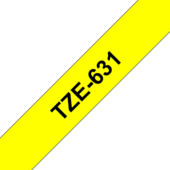 Taśma Brother TZ-631 (Drukowanie czarno / żółtym tle)