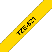 Taśma Brother TZ-621 (Drukowanie czarno / żółtym tle)