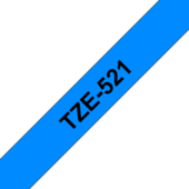 Taśma Brother TZ-521 (Drukowanie czarno / niebieskie tło)